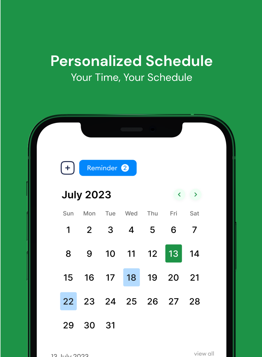 Personalized Schedule